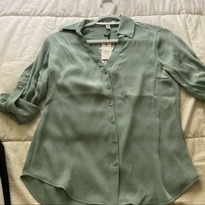 Express slim fit satin portofino shirt petite xxsp